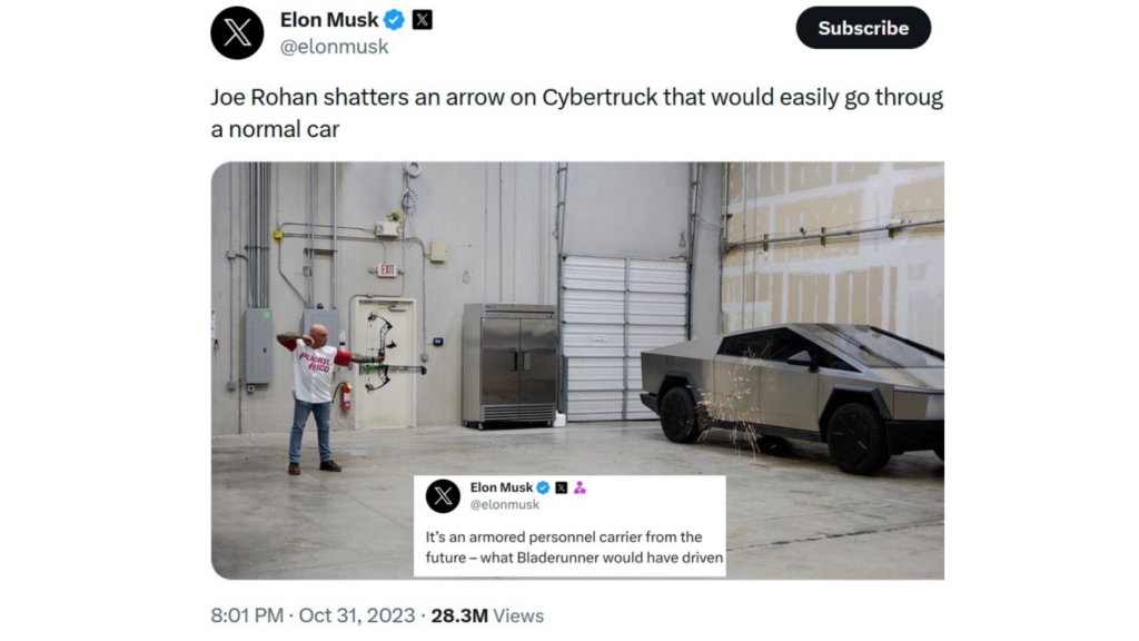 Elon musk tweets