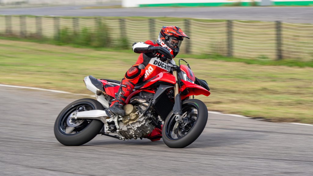 Ducati Hypermotard on track