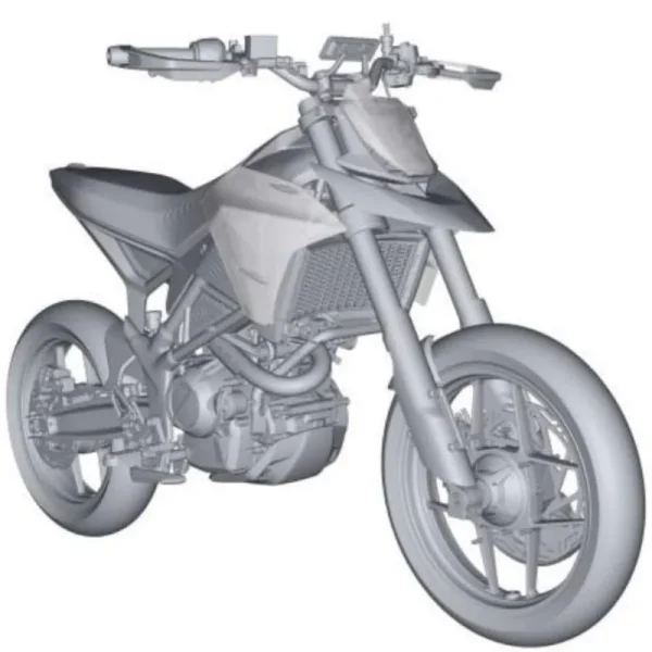 TVS Patents RTS X 300 Supermoto, spied in India