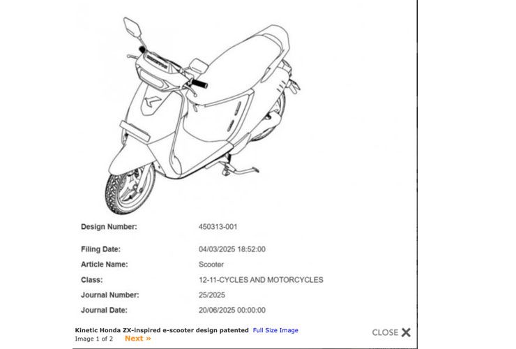 Kinetric E scooter Patent Information