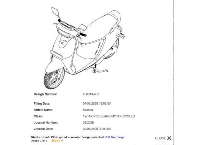 Kinetric E scooter Patent Information