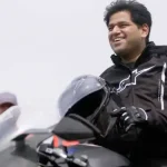 Sudarshan Venu riding the Norton V4