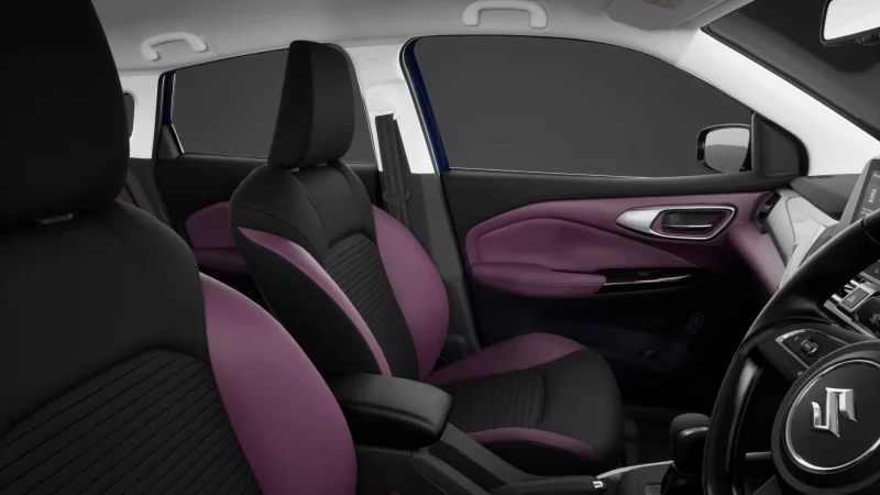 fronx interior premium dual tone purple seats
