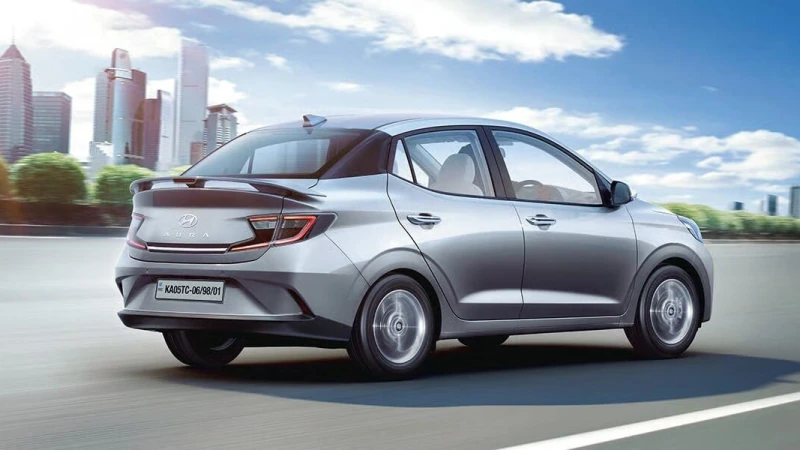 hyundai aura india side view alloy wheels design