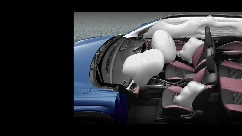 maruti fronx 6 airbags safety cutaway view