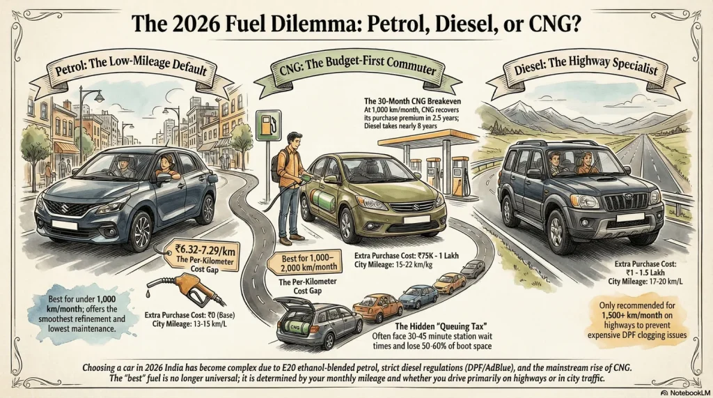 CNG vs Petrol vs Diesel Which Car To Buy CNG vs Petrol vs Diesel Which Car To Buy