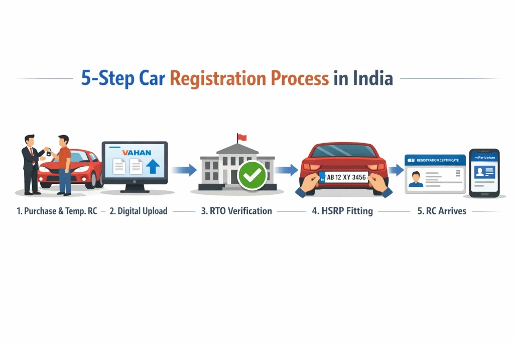 car registration process india steps