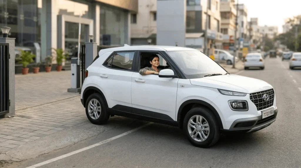 new car delivery drive home from dealership India