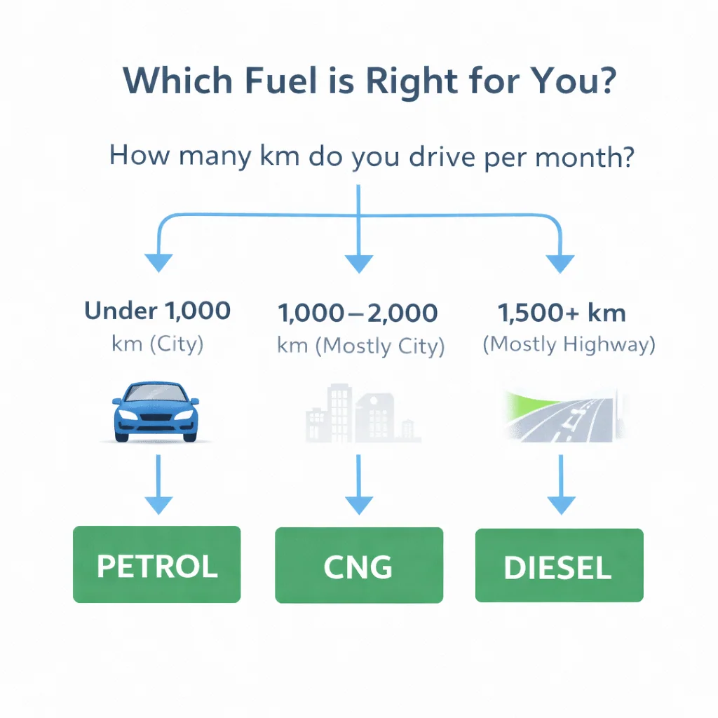 petrol diesel cng decision flowchart petrol diesel cng decision flowchart