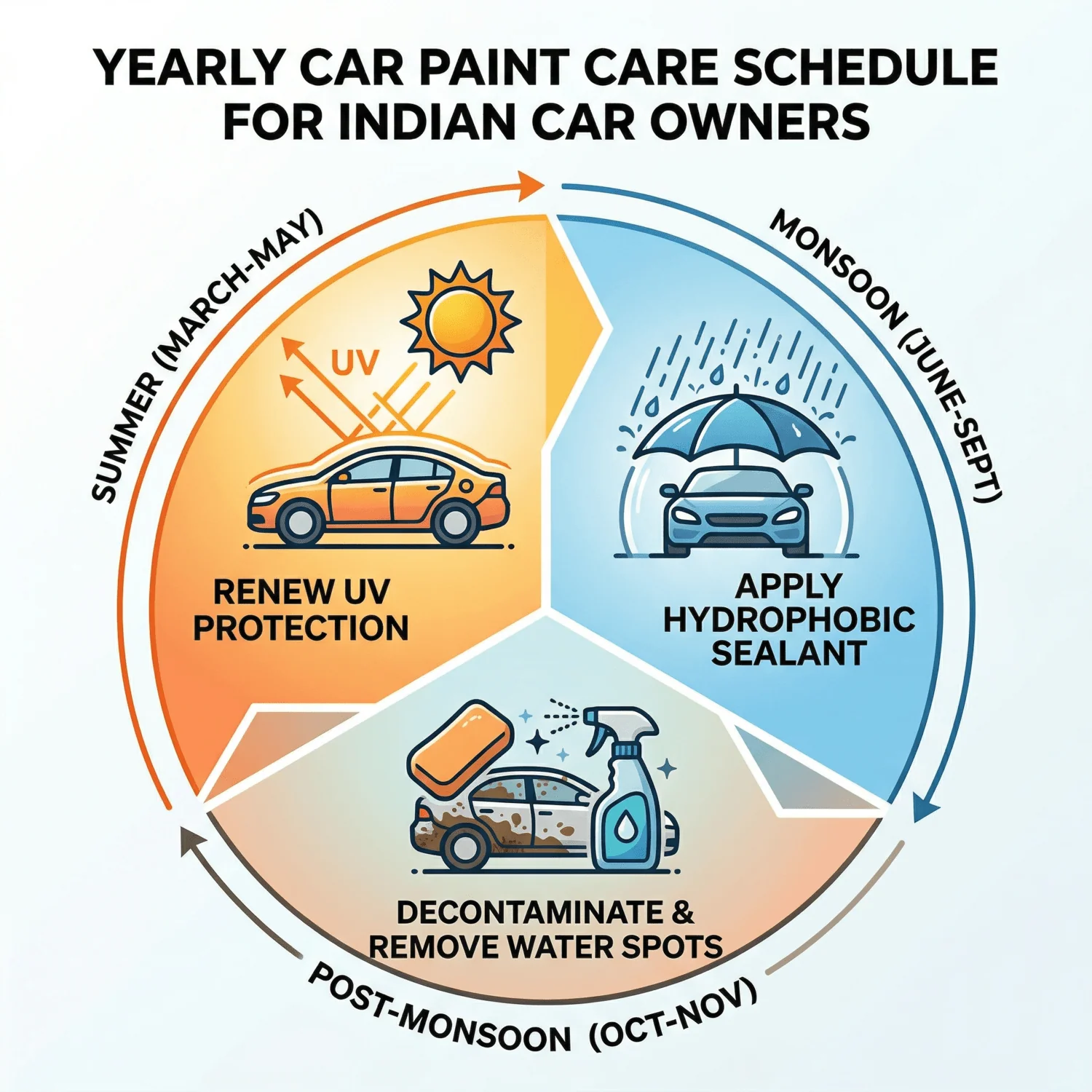 annual car paint care schedule india