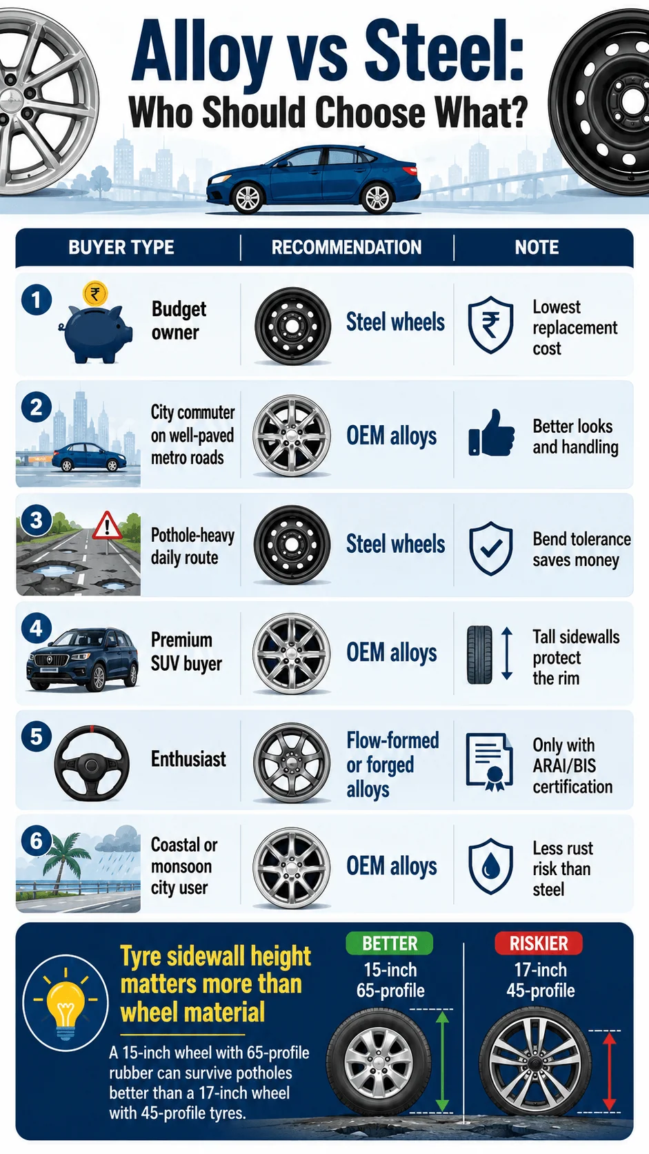 alloy vs steel buyer decision matrix motomotar.com