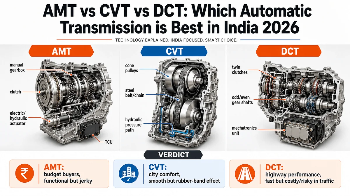 amt vs cvt vs dct comparison infographic