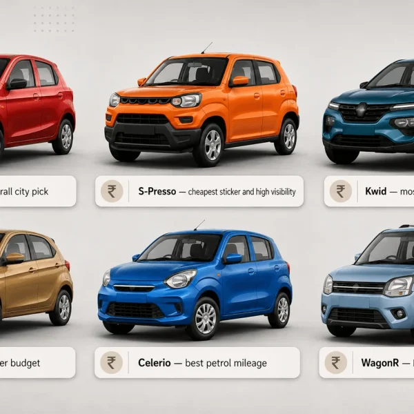 MotoMotar 8 Best Cars Under 5 Lakhs in India 2026: Variants, Mileage & Safety