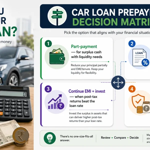 MotoMotar 10 Car Loan Prepayment Guide India 2026: Foreclosure Charges, Rules & Prepay vs Invest