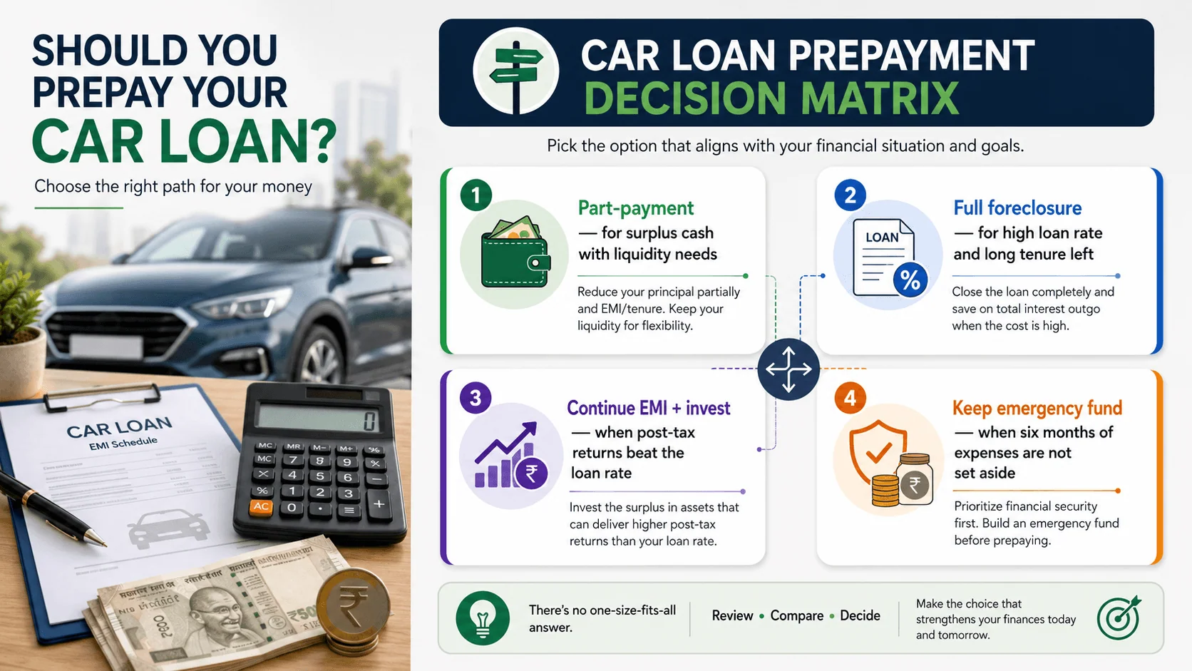 car loan prepayment decision matrix
