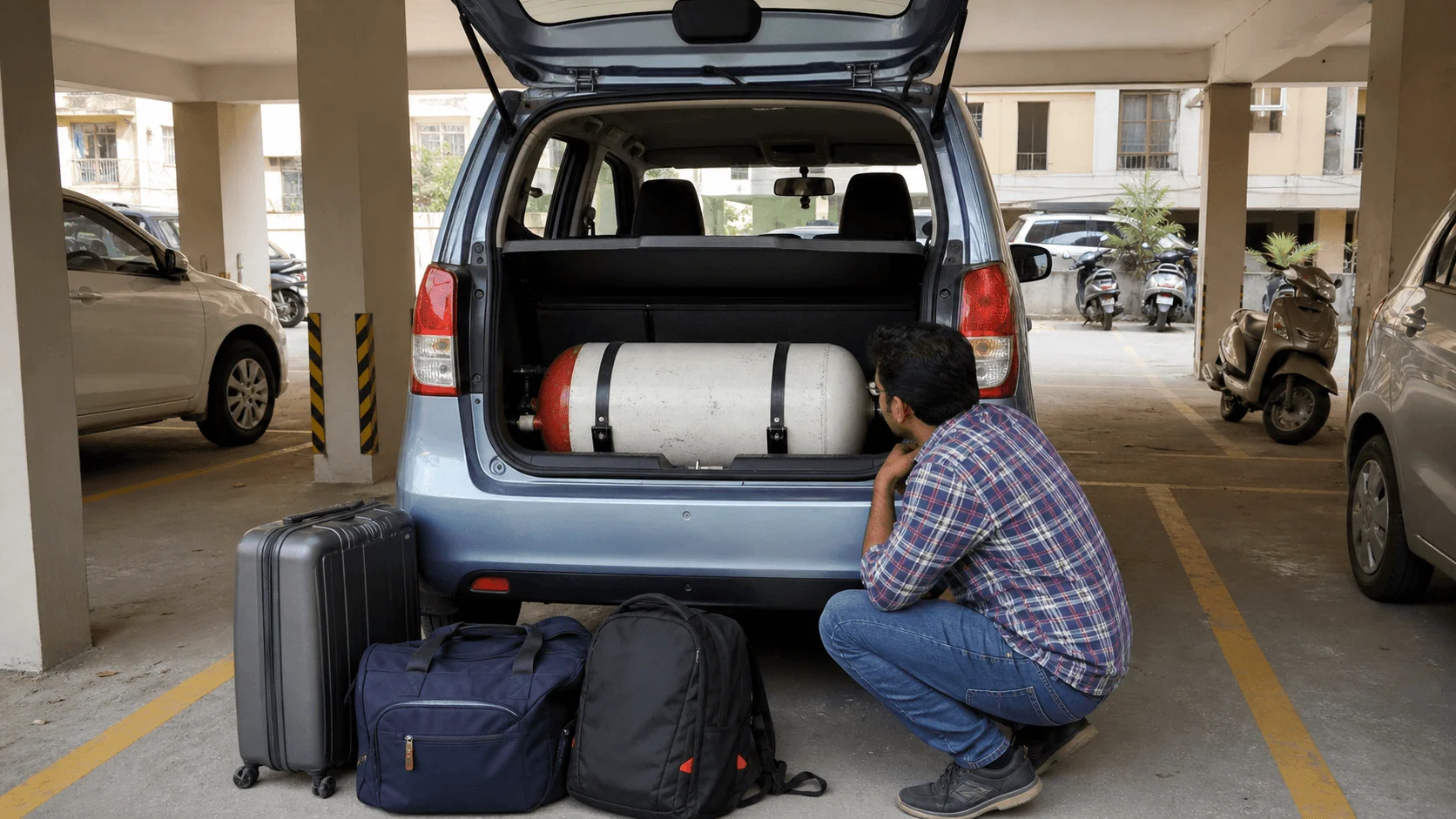cng car boot space disadvantage india