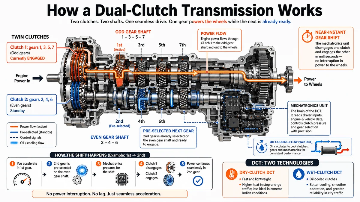 dct dual clutch transmission explained