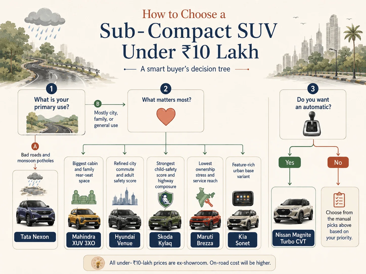 how to choose sub compact suv under 10 lakhs india motomotar.com