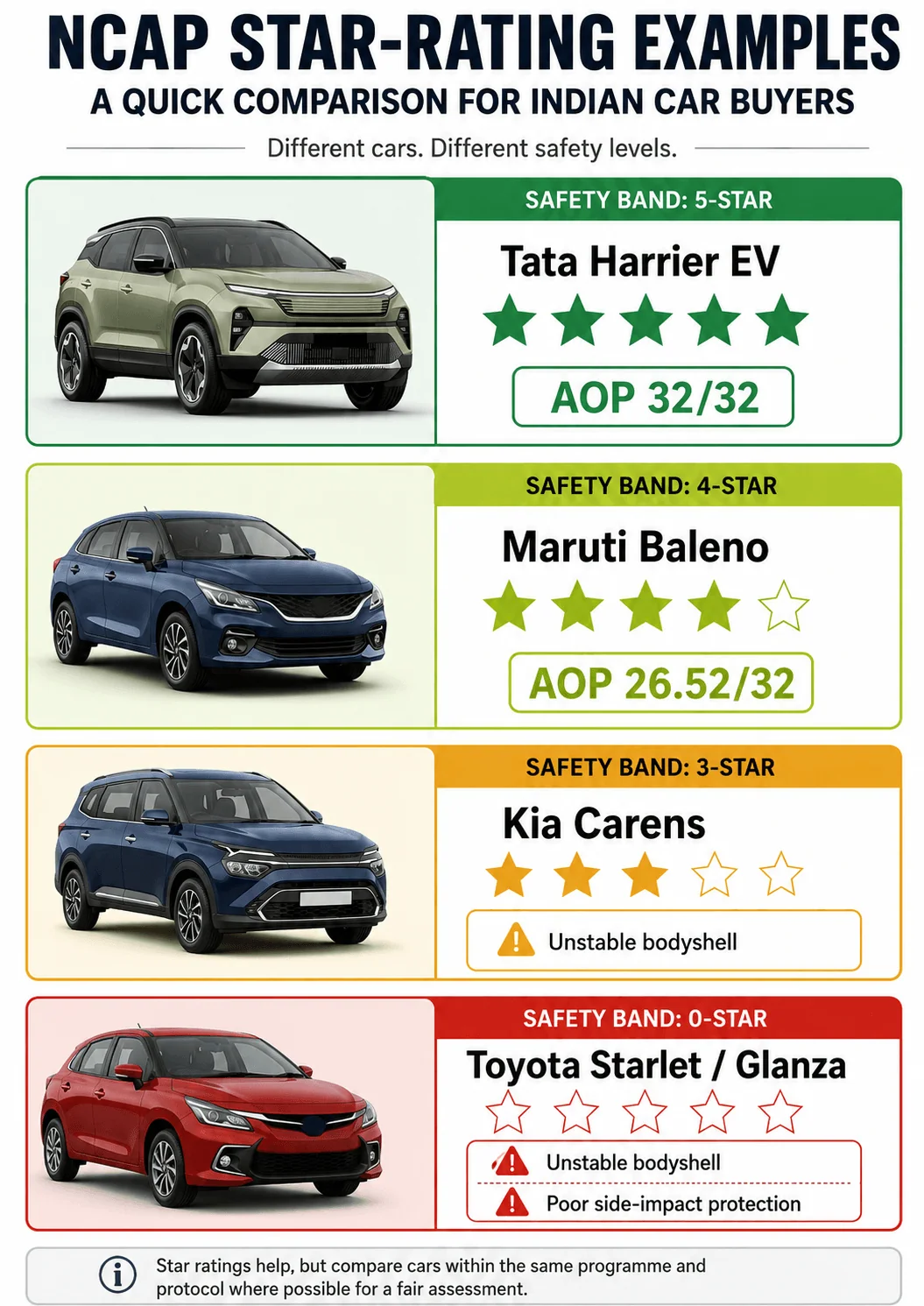 ncap star rating examples india