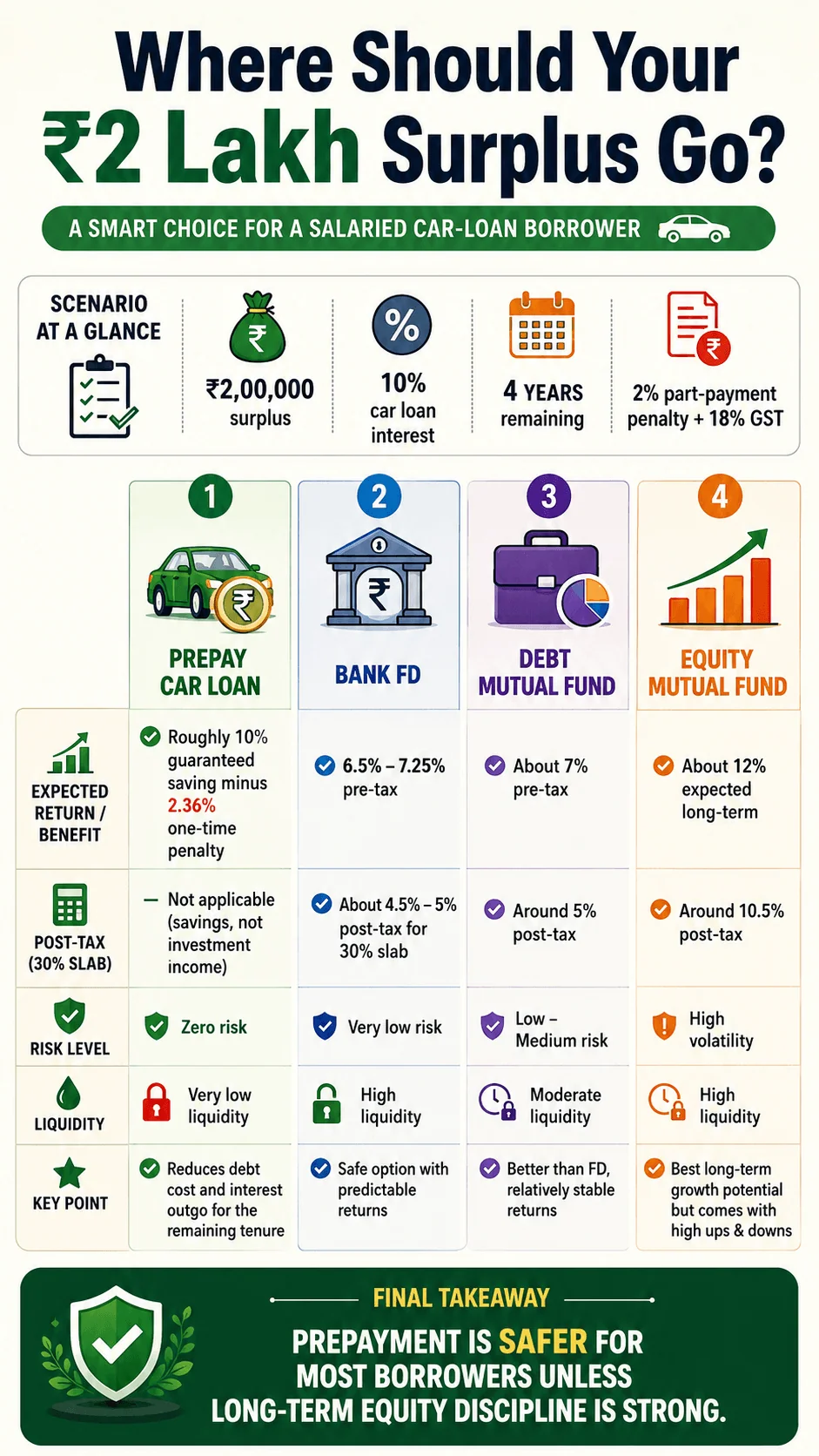 prepay vs invest comparison india
