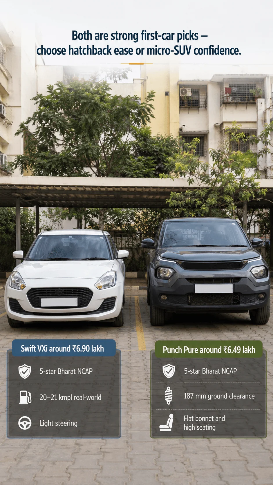 swift vs punch first car india motomotar.com