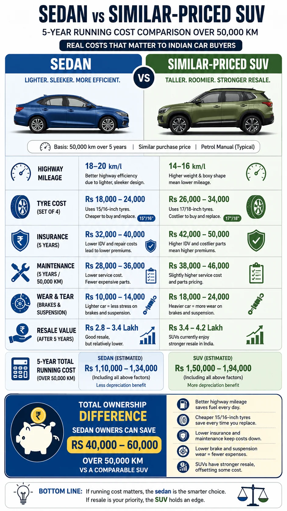 sedan vs suv running cost india motomotar.com sedan vs suv running cost india motomotar.com