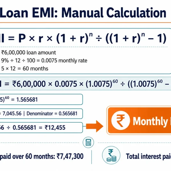 How to calculate EMI for car loan manually