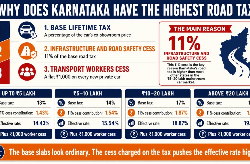 New Car Prices in India: On-Road Price, Mileage & Specs (2026) 1 Why does Karnataka have the highest road tax?