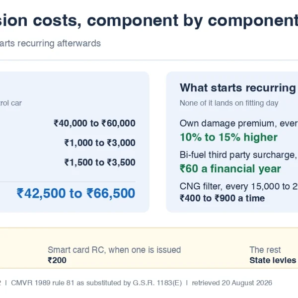 New Car Prices in India: On-Road Price, Mileage & Specs (2026) 2 Petrol to CNG conversion cost in India